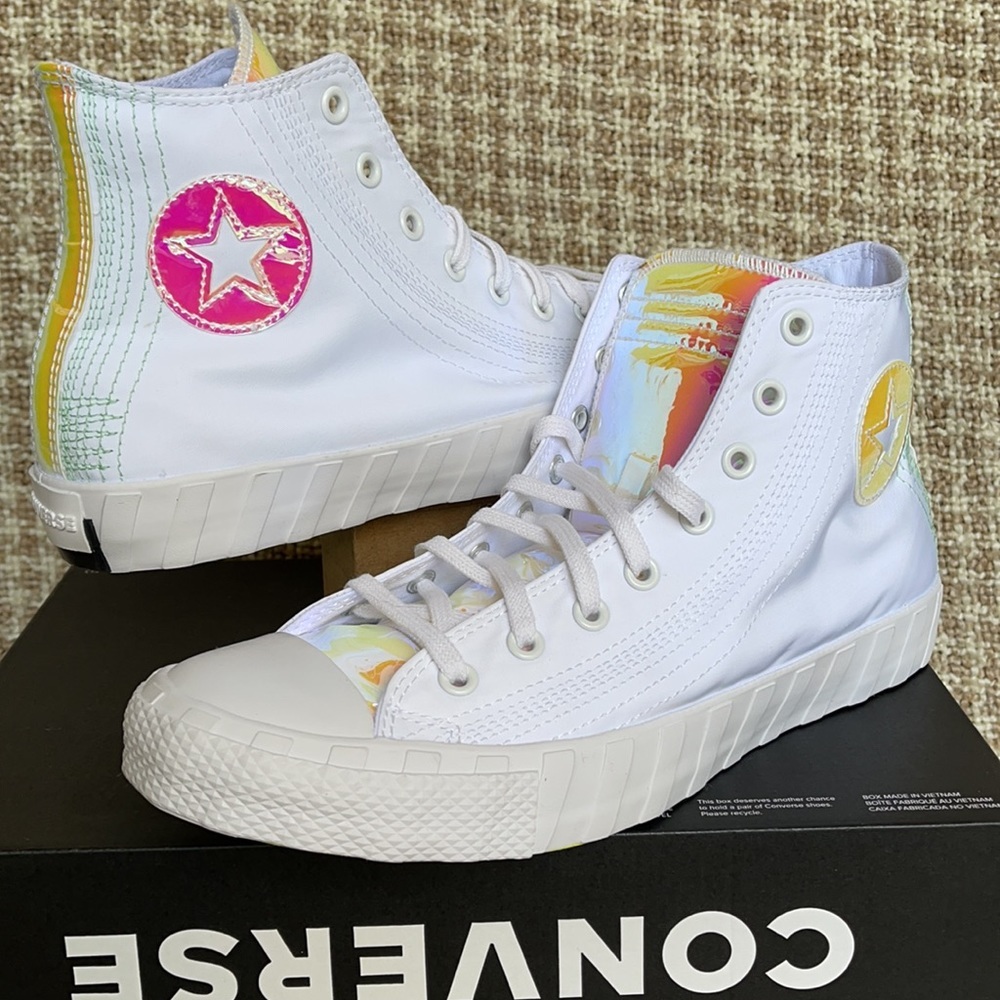 Converse Untitled Hi White/White/Iridescent MEN`S - Picture 8 of 16